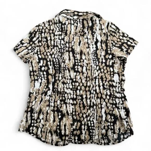 Coldwater Creek Snake Print Blouse Size M - Picture 4 of 4